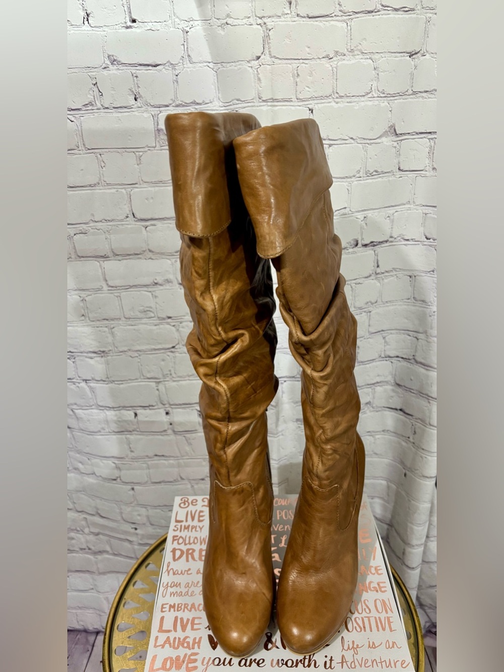 Jessica Simpson Tall Slouchy Knee-High Boots - Cognac Brown
